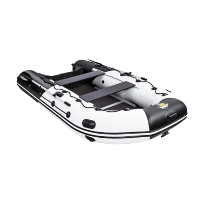 Лодка ПВХ Ривьера Максима 3400 СК "Комби" светло-серый/черный