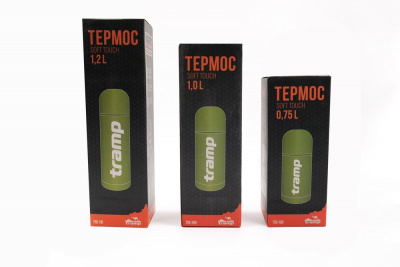 Термос Tramp Soft Touch 1.2 л оливковый