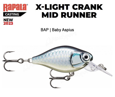 Воблер Rapala X-Light Crank Mid Runner BAP