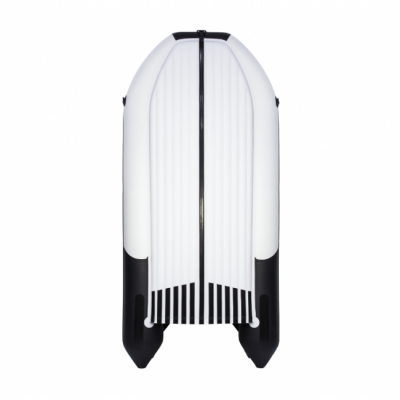 Лодка ПВХ Ривьера 4300 Килевое надувное дно "Комби" светло-серый/черный