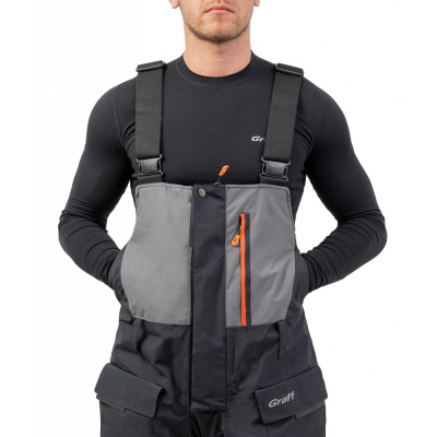 Костюм рыболовный Graff зимний -50°С (218ОВ черно-серый) размер XL (176-182)