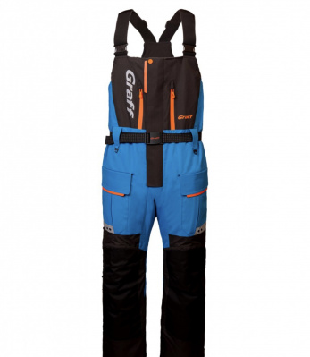 Костюм рыболовный Graff (поплавок -15°С) (215ОВ-3 черно-голубой) размер XXXL (182-188)