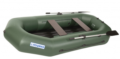 Лодка гребная под мотор Лоцман Профи 240 ВНД (зелёный)