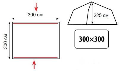 Палатка-Шатер TRAMP Bungalow LUX Sand 3х3х2.25 м (V2)
