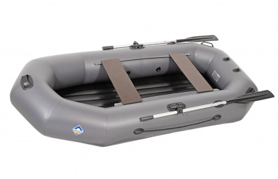 Лодка гребная под мотор Лоцман Профи 260 ВНД (серый)