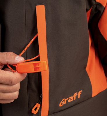 Костюм рыболовный Graff (поплавок -15°С) (215ОВ-11 черно-оранжевый) размер M (182-188)