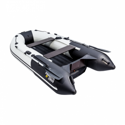 Лодка ПВХ Ривьера Компакт 2900 НДНД "Комби" светло-серый/черный